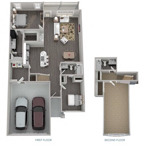 the senator floor plan  2 bedroom with 2 baths  1190 square feet